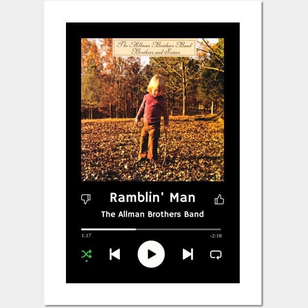 Stereo Music Player - Ramblin' Man Wall Art by Stereo Music